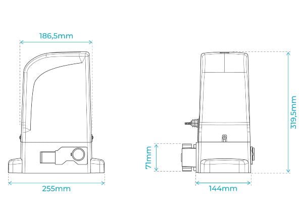 medidas del motor bravo 500 motorline
